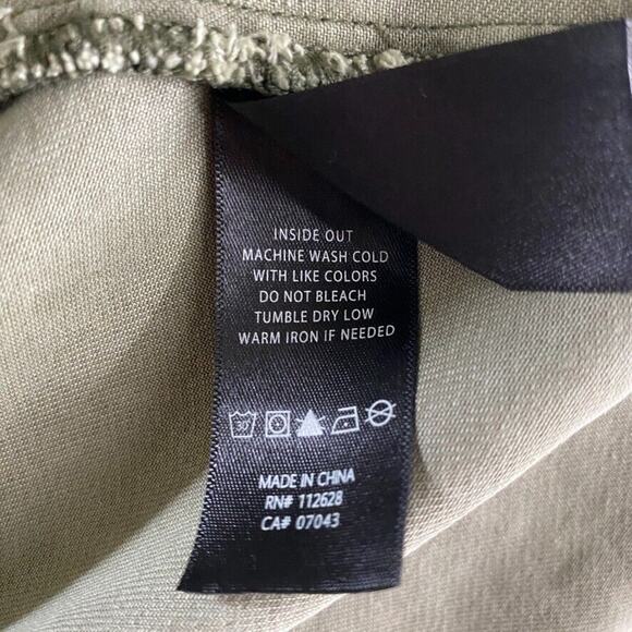 Max Jeans Jacket Women Medium Army Green Military Utility Tencel Drape - Picture 13 of 14